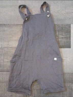 Children's Gray Cotton Overall Romper - Unbranded